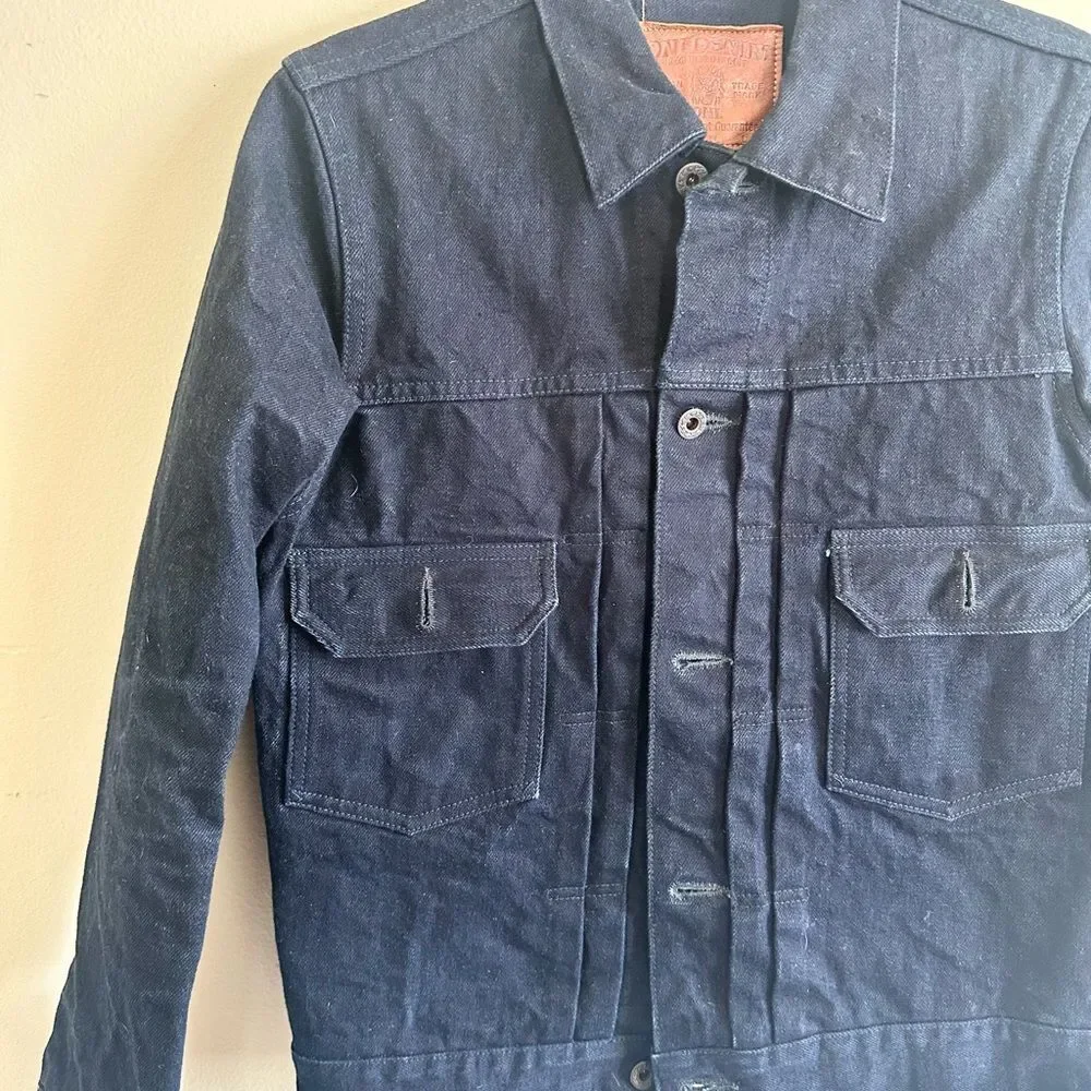 ONI Denim Denim Jacket Type II Double Indigo Overdyed Trucker Men’s Size 36